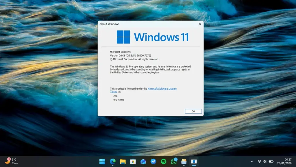 Bản cập nhật Windows 11 26H2: thời gian ra mắt và những điểm mới cần biết 1 ban-cap-nhat-windows-11-26h2