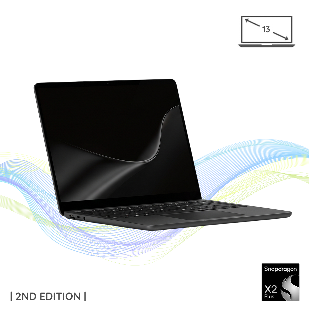 Surface Laptop 13 inch (Thế hệ 2) Snapdragon X2 Plus RAM 24GB SSD 512GB 30 Surface Laptop 13 inch Thế hệ 2 màu Xám Đêm Nightfall