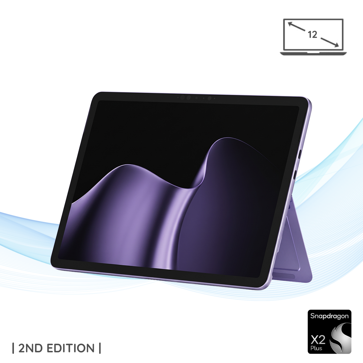Surface Pro 12 inch (Thế hệ 2) Snapdragon X2 Plus LCD RAM 16GB SSD 512GB 32 Surface Pro 12 Thế hệ 2 màu Tím Violet thời thượng trang bị Snapdragon X2 Plus