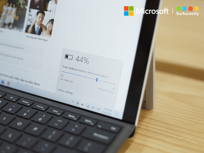 Tuổi thọ pin Surface Pro 7