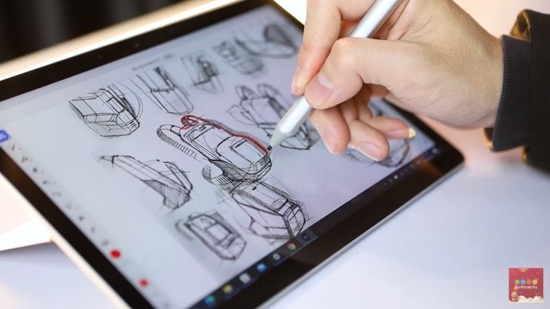 Surface Pen X Adobe Frescoes trên Surface Pro 9